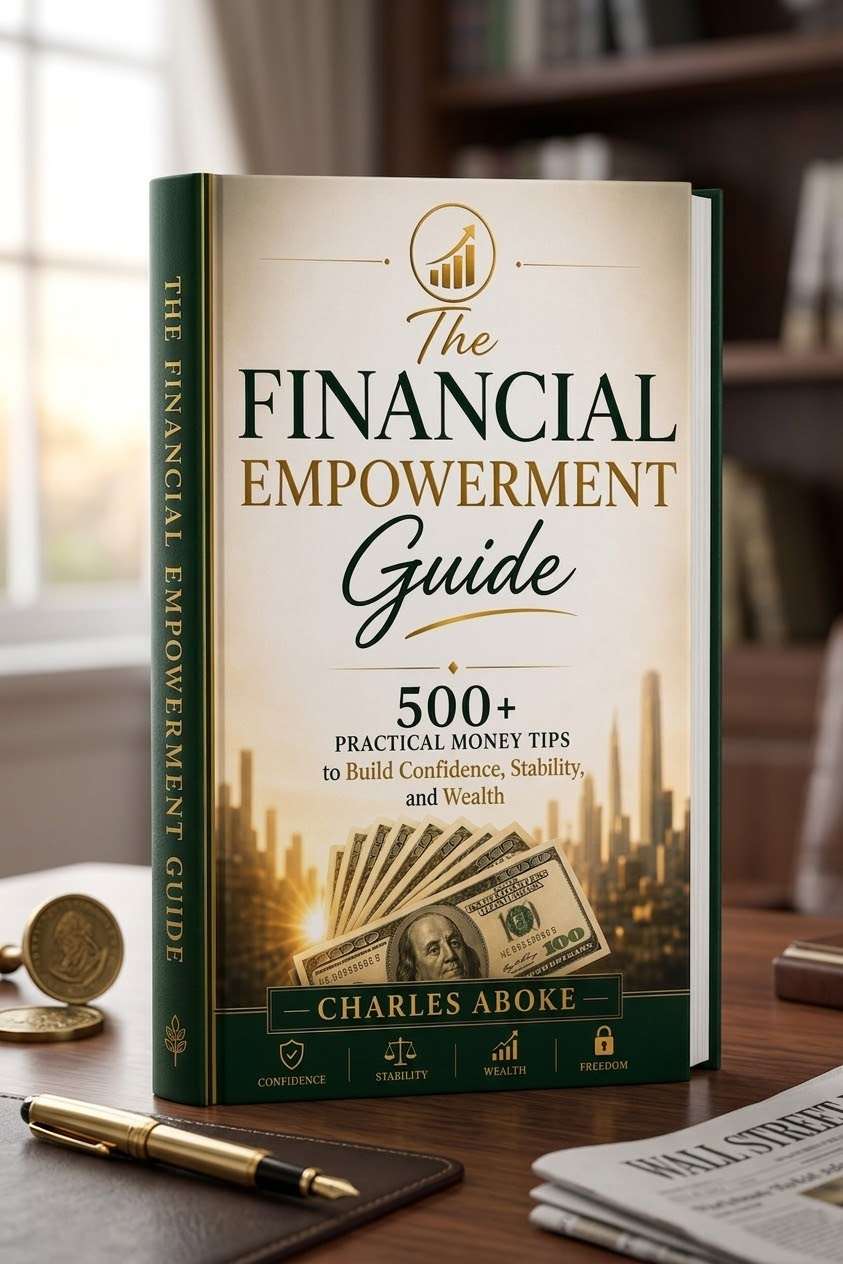 Book cover for The Financial Empowerment Guide: 500+ Practical Money Tips by Charles Aboke