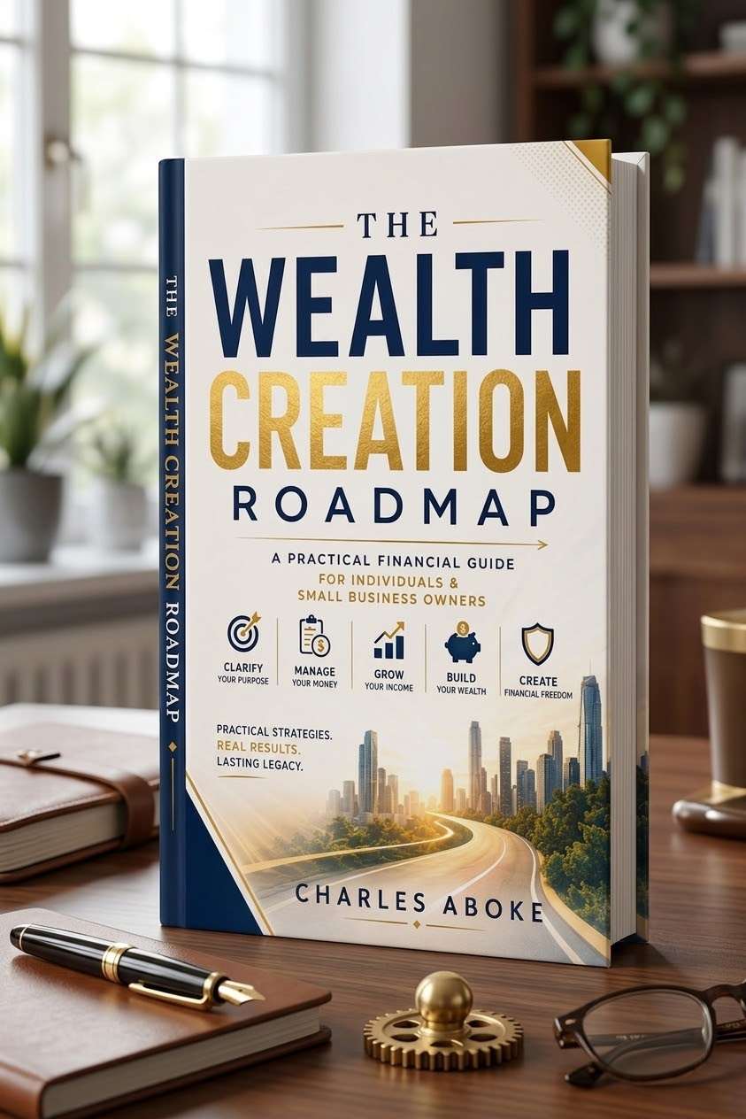 Book cover for The Wealth Creation Roadmap: For Individuals and Small Business Owners by Charles Aboke
